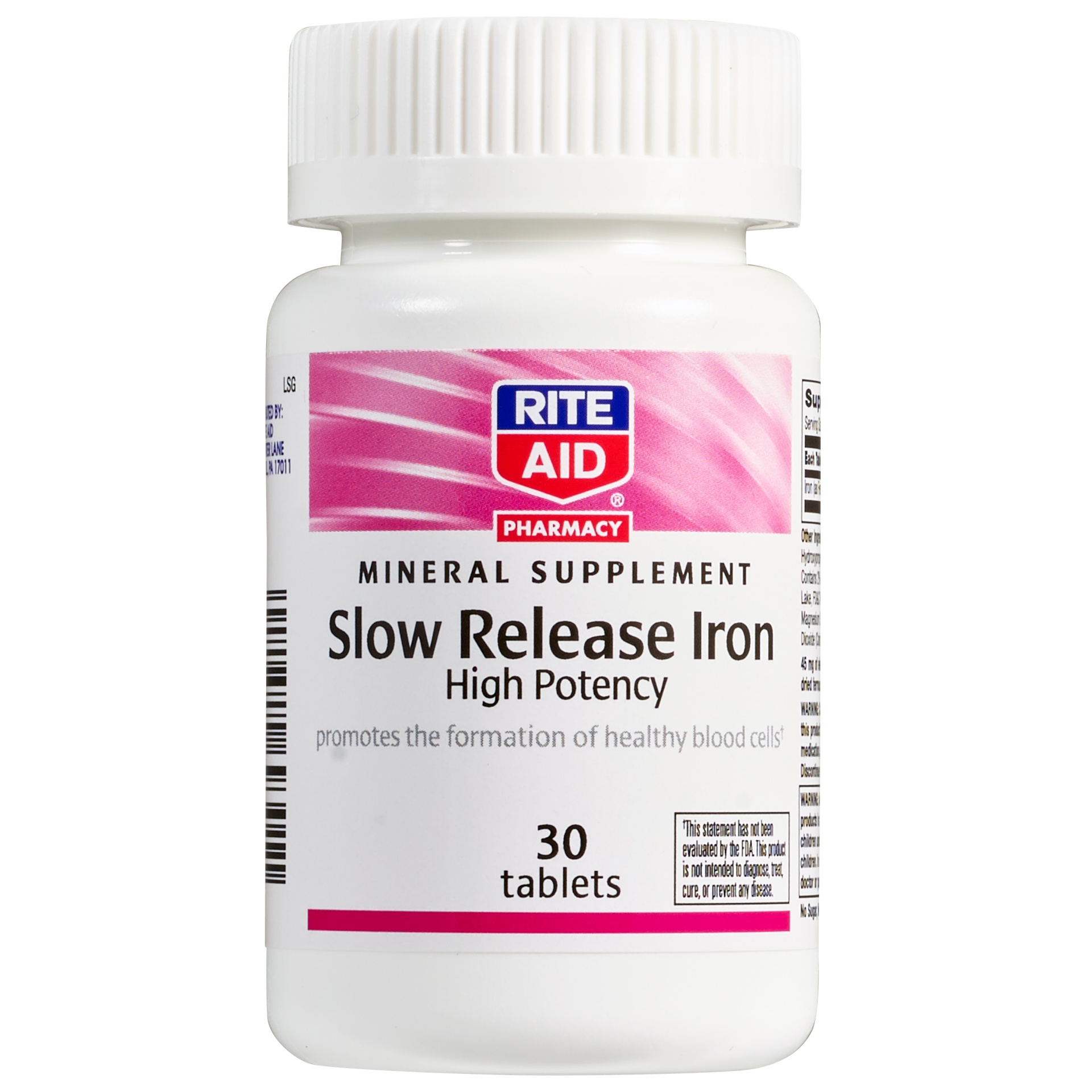 slide 2 of 4, Rite Aid Slow Release Iron Tablets, High Potency, 30 ct