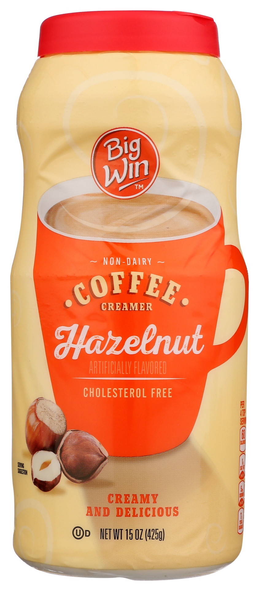 slide 1 of 7, Big Win Hazelnut Coffee Non Dairy Creamer, 15 oz