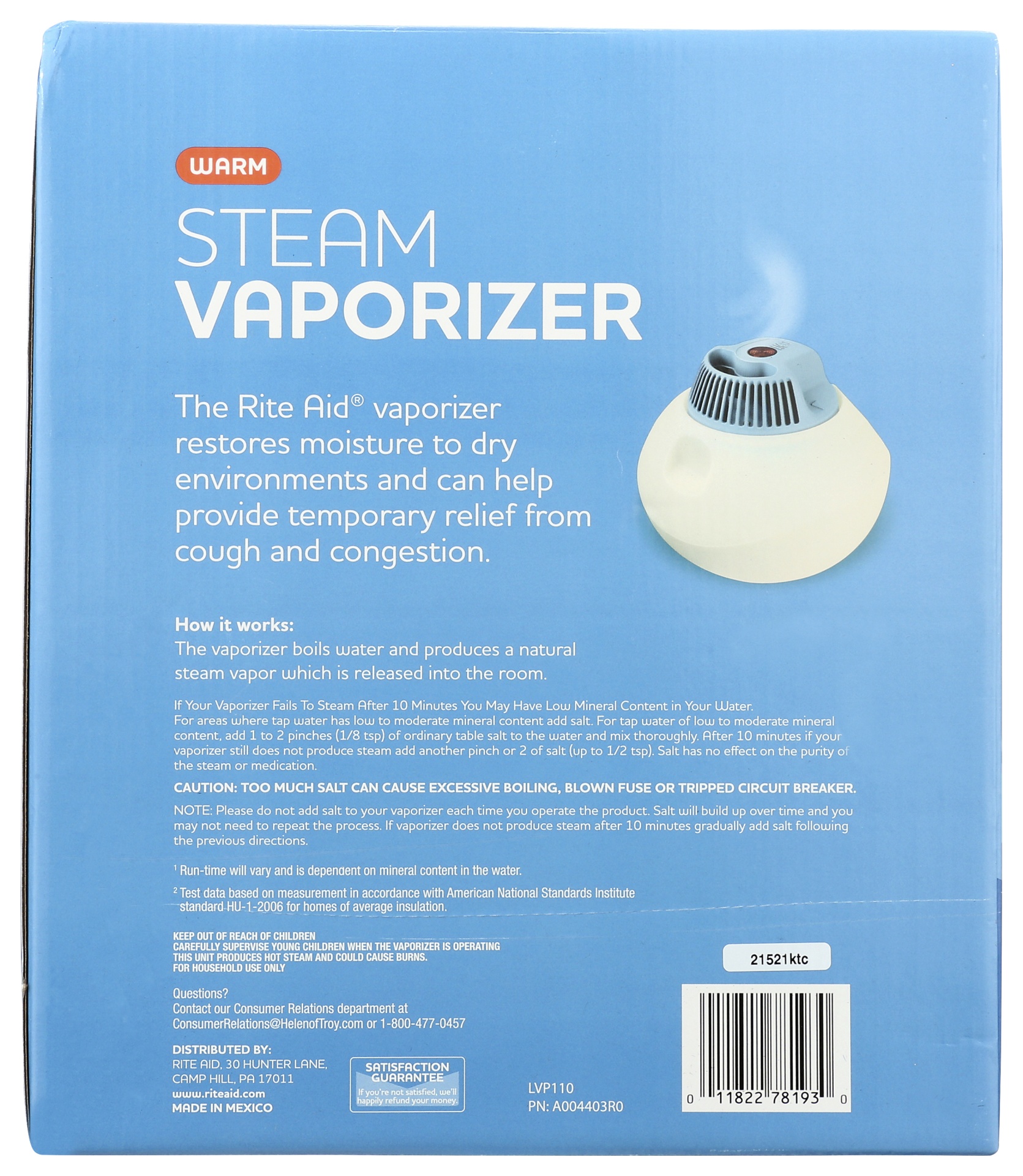 slide 2 of 2, Rite Aid Warm Steam Vaporizer, 1 gal