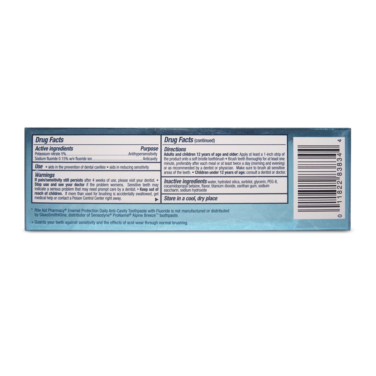 slide 3 of 4, Rite Aid Enamel Guard Whitening Toothpaste for Sensitive Teeth, Alpine Mint, 4 oz