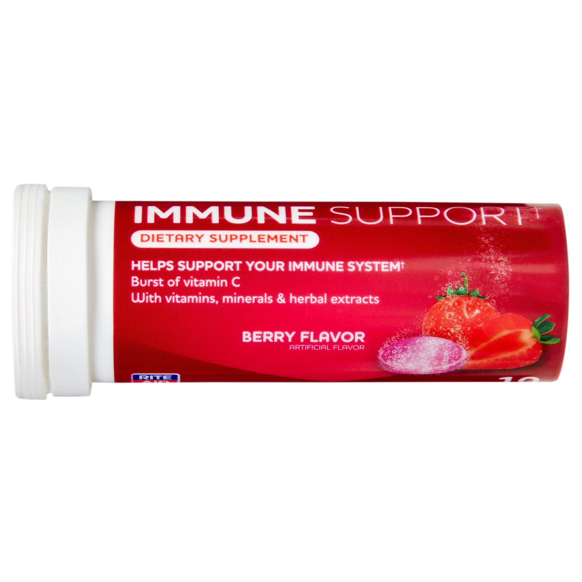 slide 3 of 4, Rite Aid Immune Support Effervescent Tablets, Berry, 10 ct