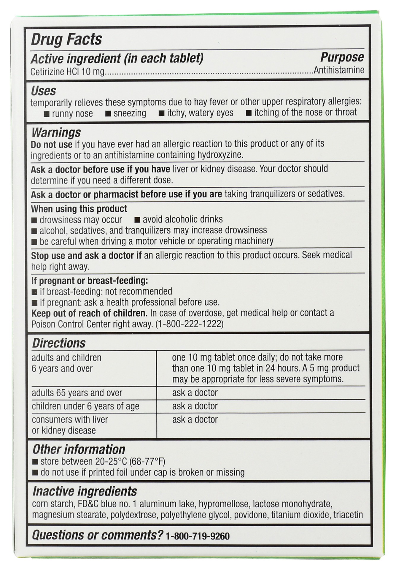 slide 2 of 3, Rite Aid Cetirizine 24 Hour Allergy Relief Tablets, 10mg, 300 ct