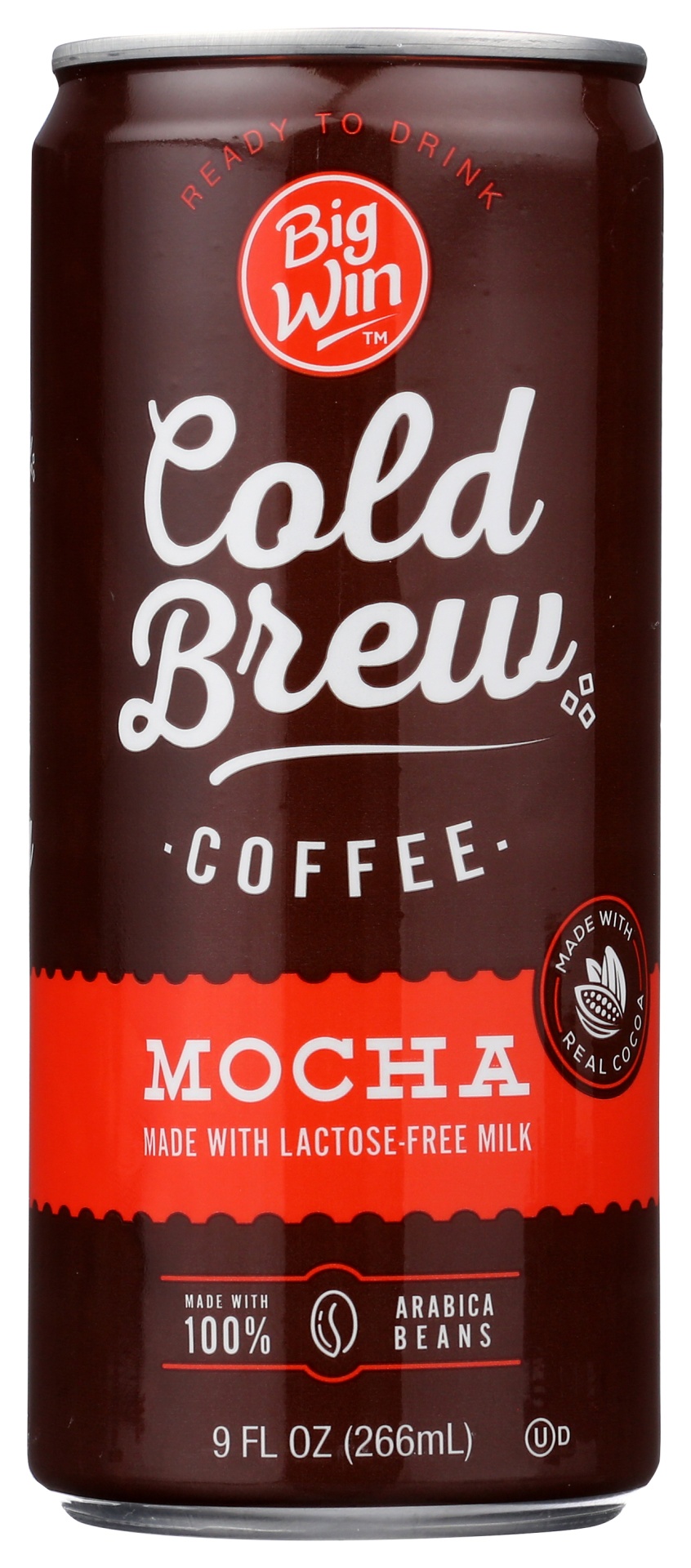 slide 1 of 4, Big Win Cold Brew Coffee Mocha, 9 fl oz, 9 oz