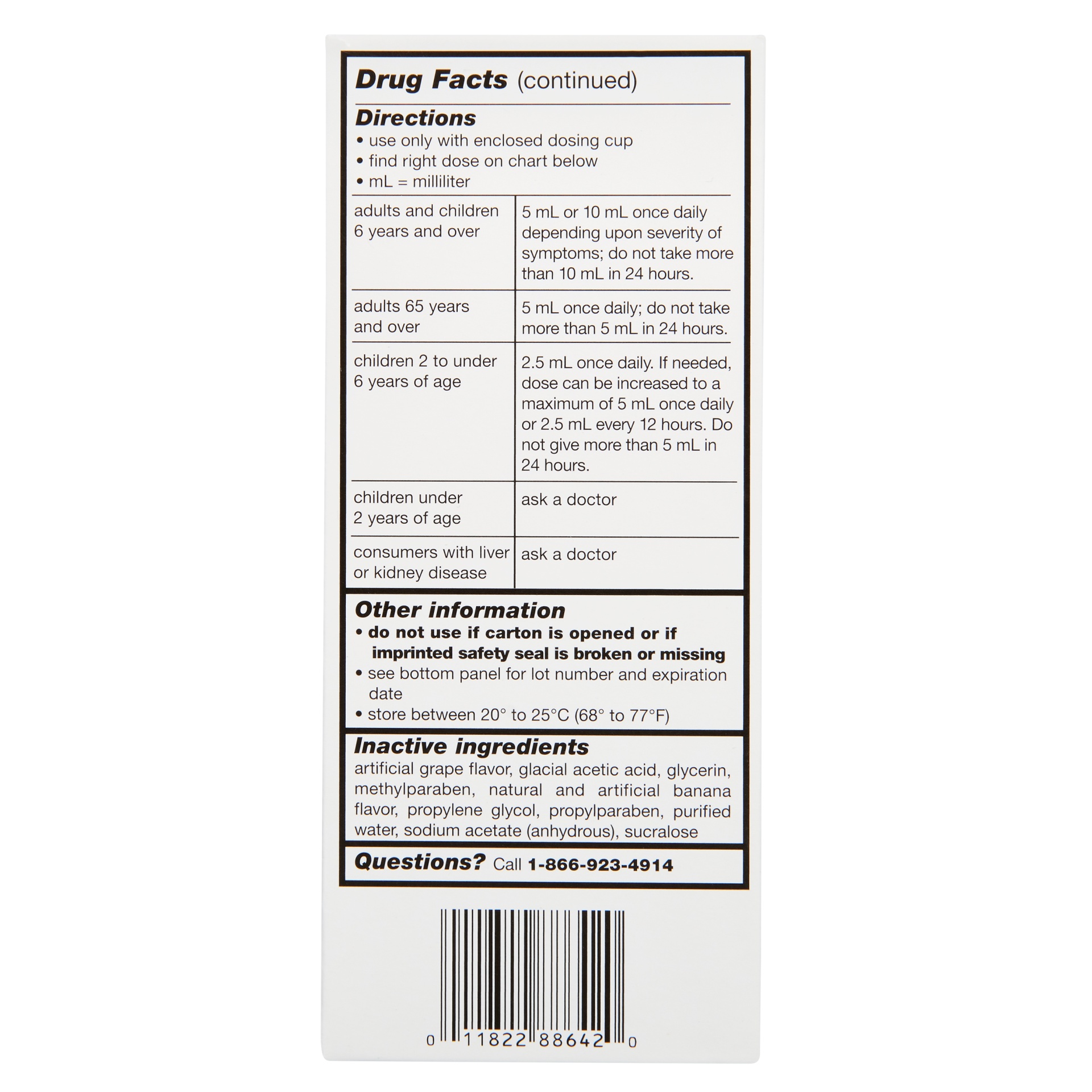 slide 3 of 4, Rite Aid Children's Allergy Relief with Cetirizine, Grape Flavor, 1 mg, 8 fl oz