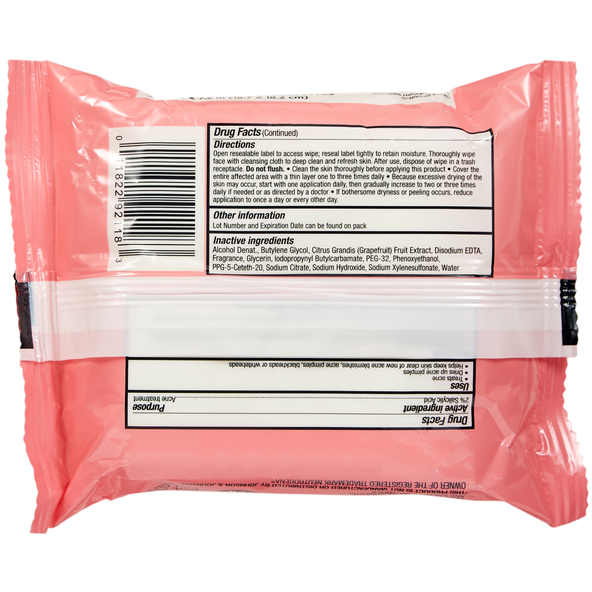 slide 3 of 3, Daylogic Oil-Free Pink Grapefruit Cleansing Wipes for Acne Prone Skin, 25 ct