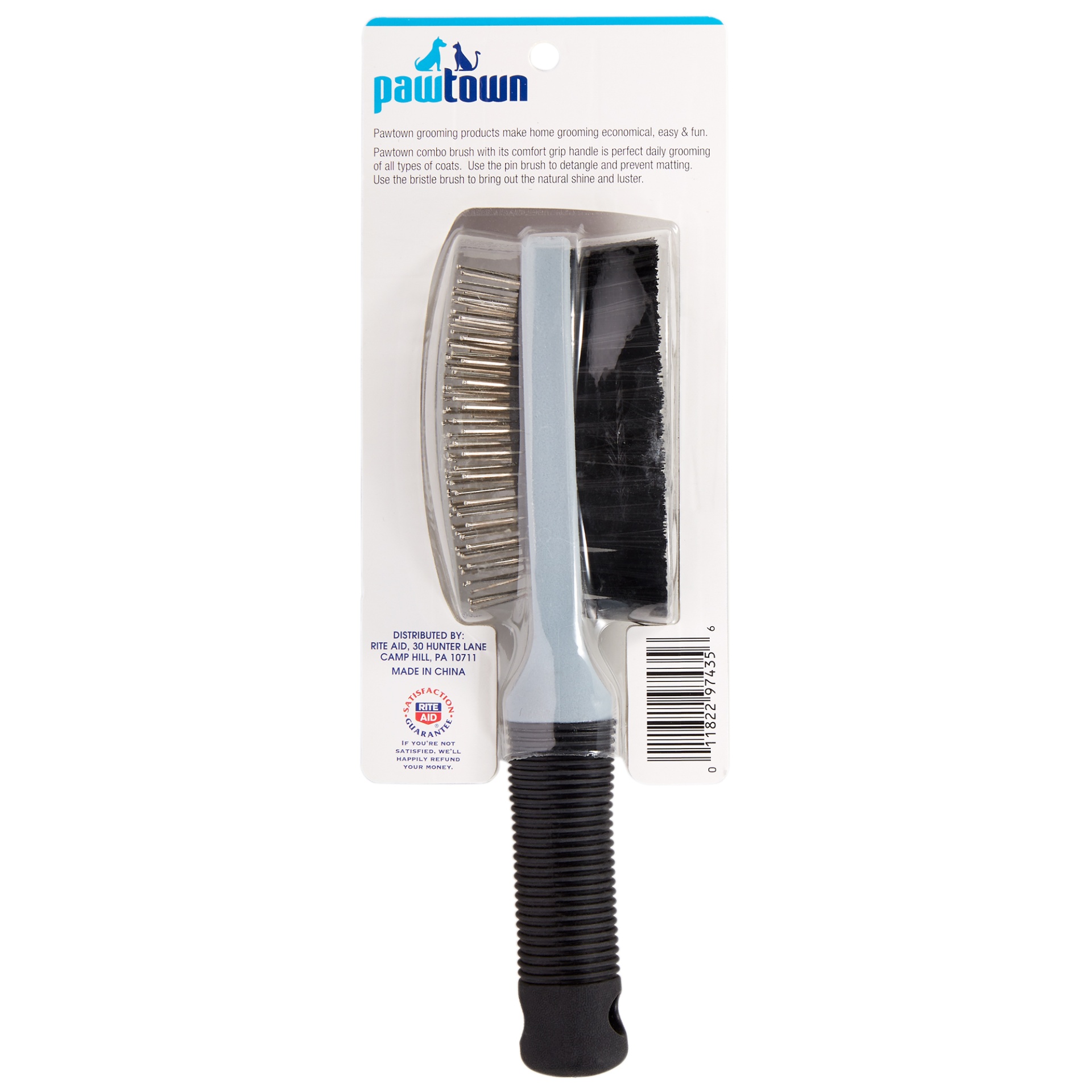 slide 2 of 4, Pawtown Combo Dog Brush, 1 ct