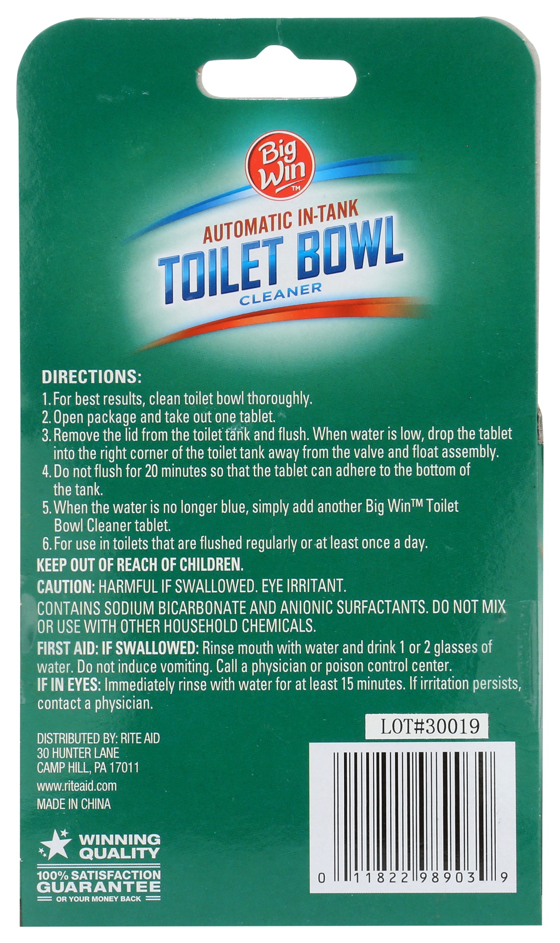 slide 2 of 2, Big Win Toilet Bowl Tablets, 2 ct