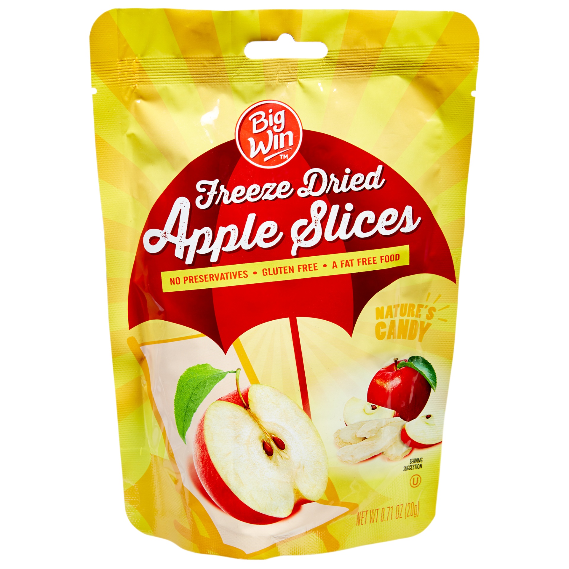 slide 1 of 1, Big Win Freeze Dried Apples, 0.71 oz