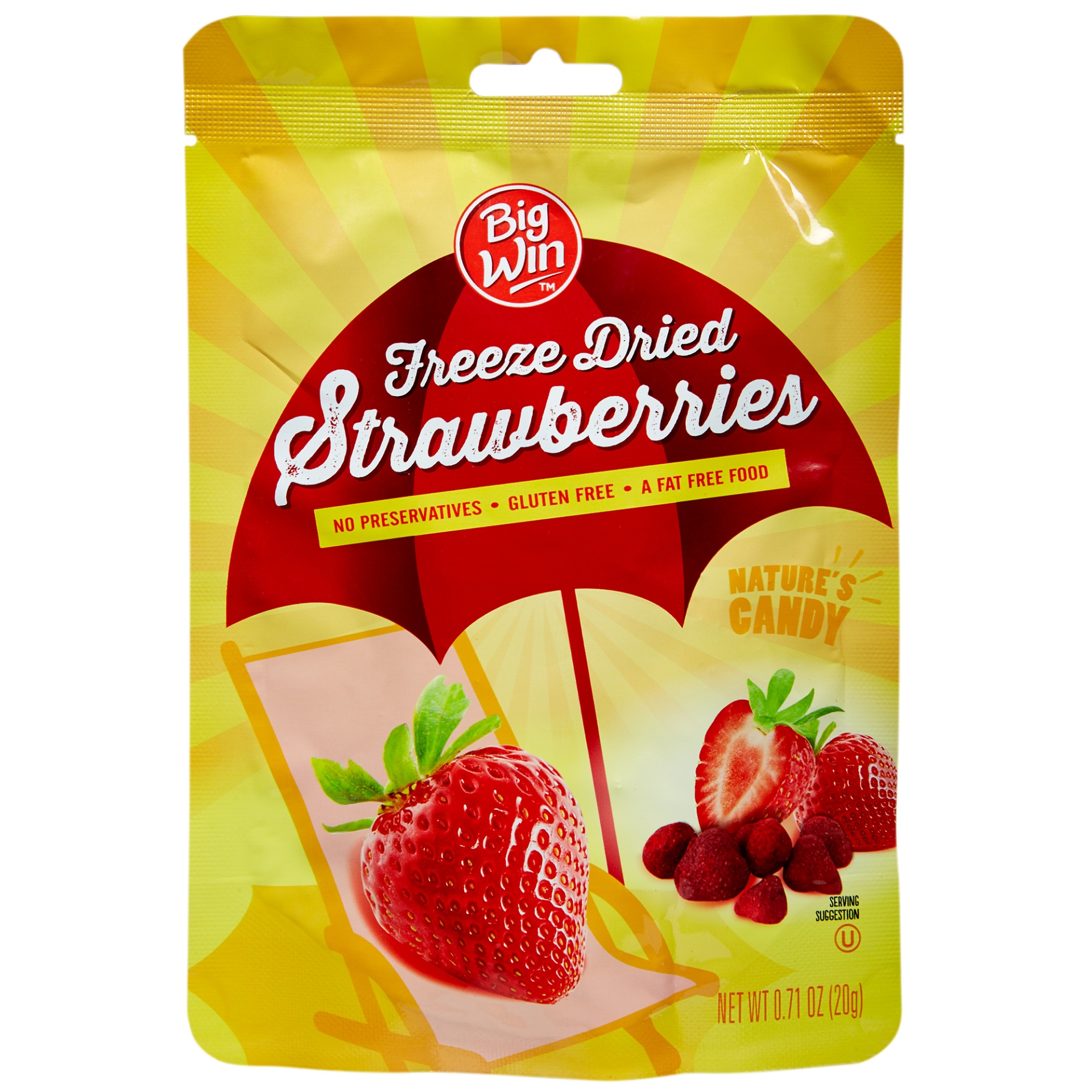 Big Win Freeze Dried Strawberries 0.71 oz Shipt