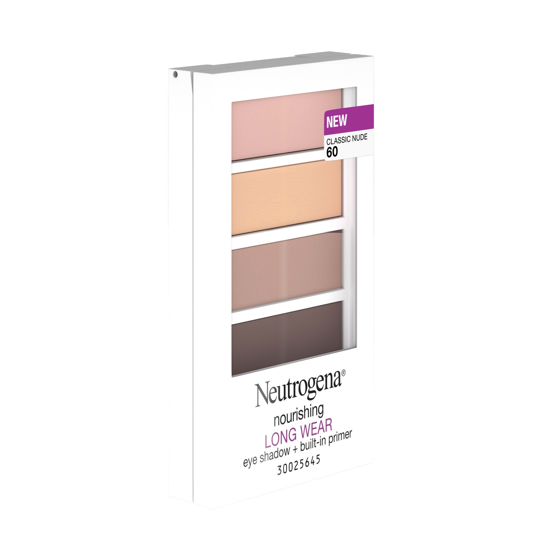 slide 4 of 5, Neutrogena Nourishing Long Wear Eye Shadow + Built-in Primer, 60 Classic Nude, .24 Oz, 0.24 oz