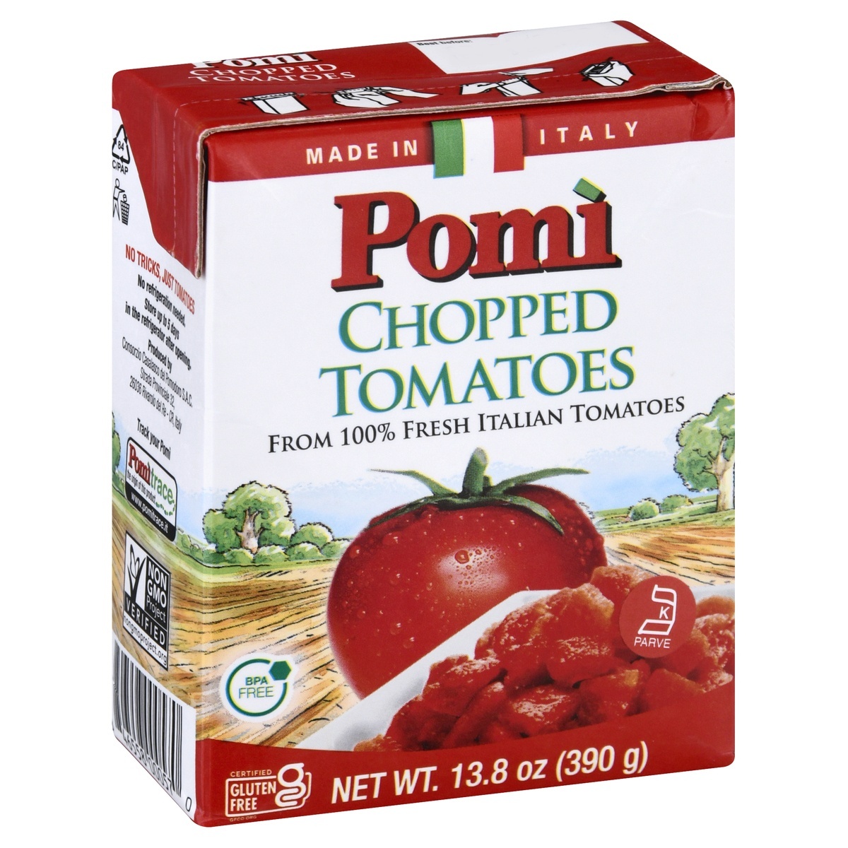 slide 1 of 1, Pomi Tomatoes Chopped, 13.8 oz