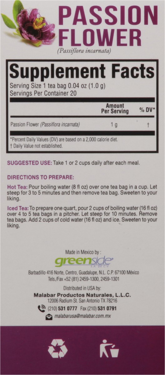 slide 6 of 13, Green Side Passion Flower Herbal Tea Tea Bags - 20 ct, 20 ct