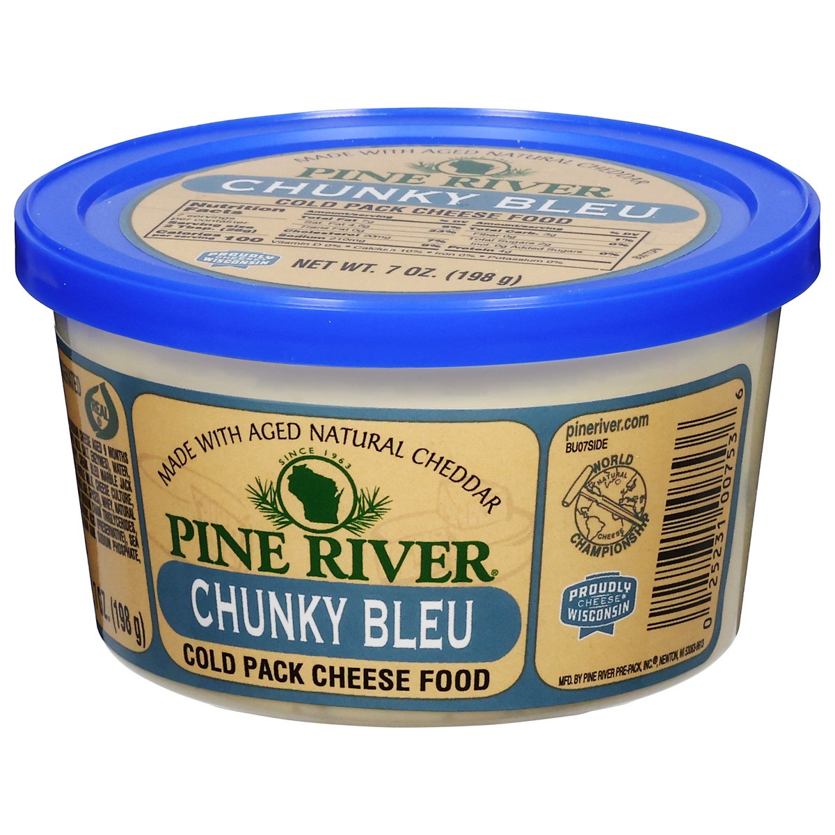 slide 13 of 13, Pine River Chunky Bleu Flavor Cold Pack Cheese Food, 7 oz