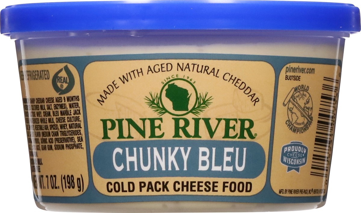 slide 6 of 13, Pine River Chunky Bleu Flavor Cold Pack Cheese Food, 7 oz