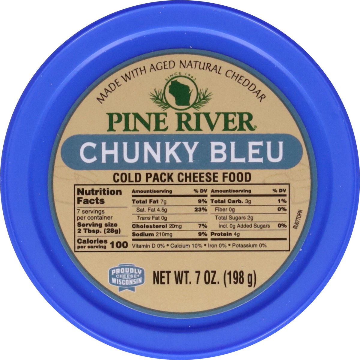 slide 2 of 13, Pine River Chunky Bleu Flavor Cold Pack Cheese Food, 7 oz