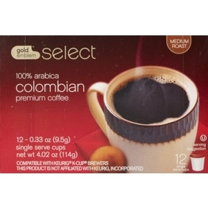 slide 1 of 1, CVS Gold Emblem 100% Arabica Colombian Premium Coffee Single Serve Cups, Medium Roast, 12 ct