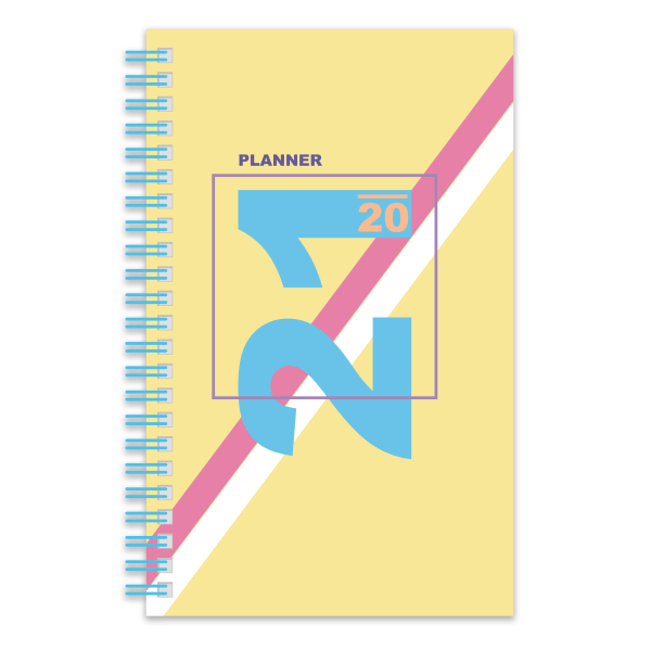 slide 1 of 1, Office Depot Brand Weekly/Monthly Planner, 5'' X 8'', Neon Geo, January To December 2021, 1 ct