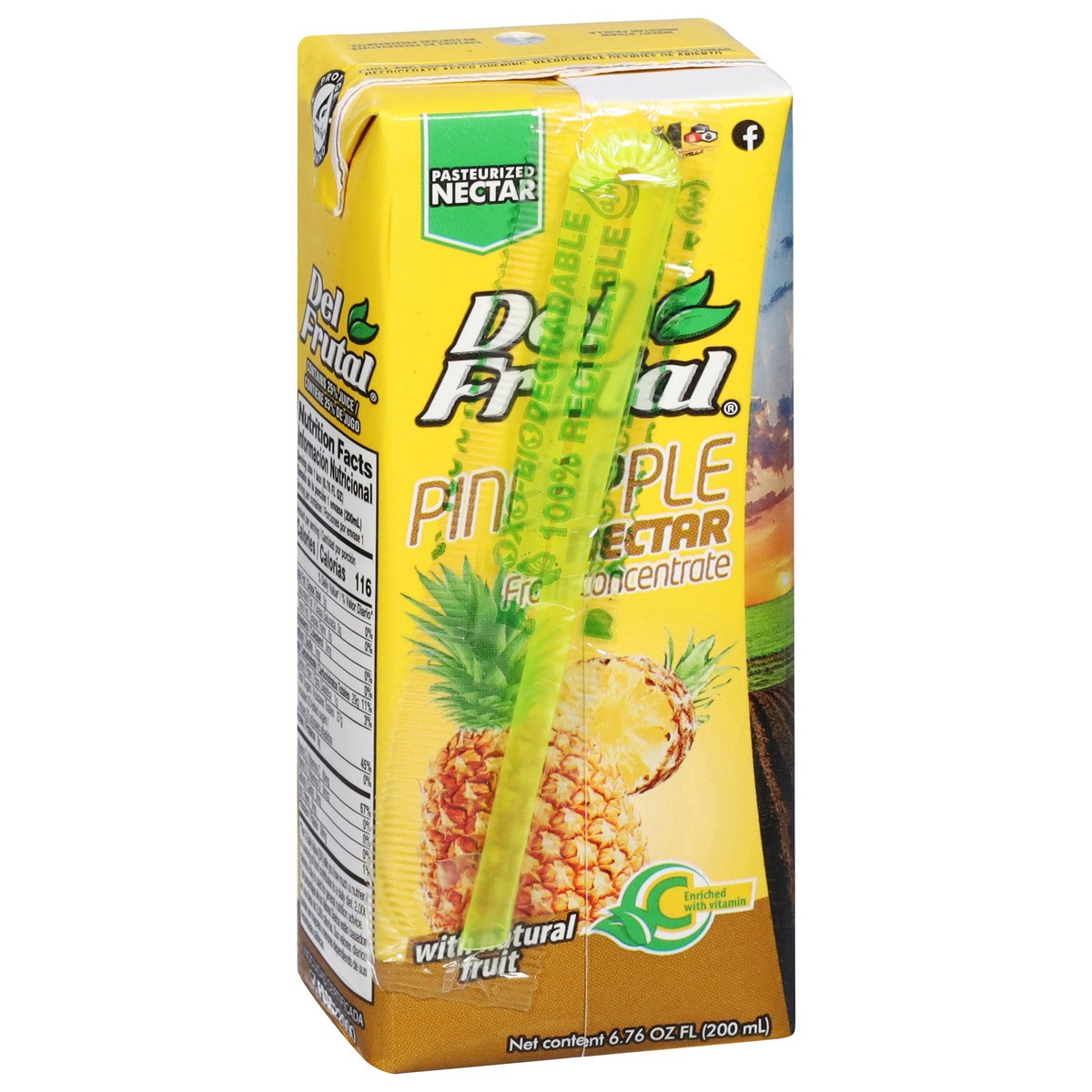slide 3 of 14, Del Frutal Pineapple Nectar from Concentrate - 6.76 fl oz, 3 ct; 6.76 oz