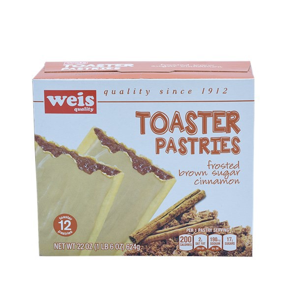 slide 1 of 1, Weis Quality Frosted Brown Sugar Cinnamon Toaster Pastries, 22 oz