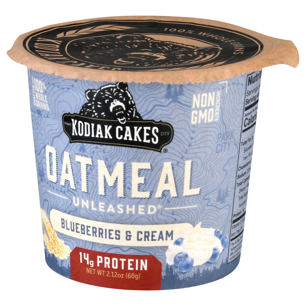 slide 3 of 8, Kodiak Cakes Oatmeal Power Cup, Blueberries & Cream, 2.12 oz, 2.12 oz