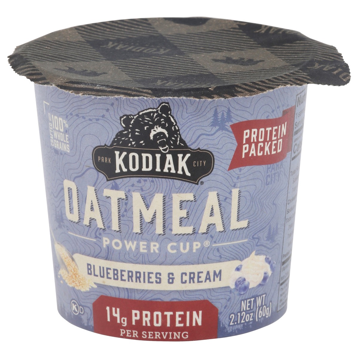 slide 1 of 8, Kodiak Cakes Power Cup Blueberries & Cream Oatmeal 2.12 oz, 2.12 oz