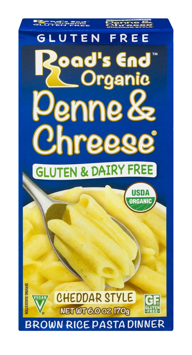 slide 1 of 1, Road's End Organics Penne & Chreese, Cheddar Style, 6 oz