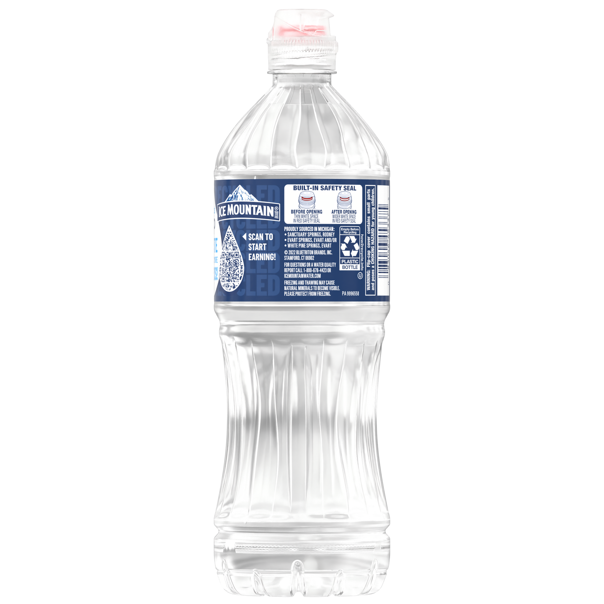slide 4 of 4, ICE MOUNTAIN Brand 100% Natural Spring Water, 23.7-ounce plastic bottle, 23.7 oz