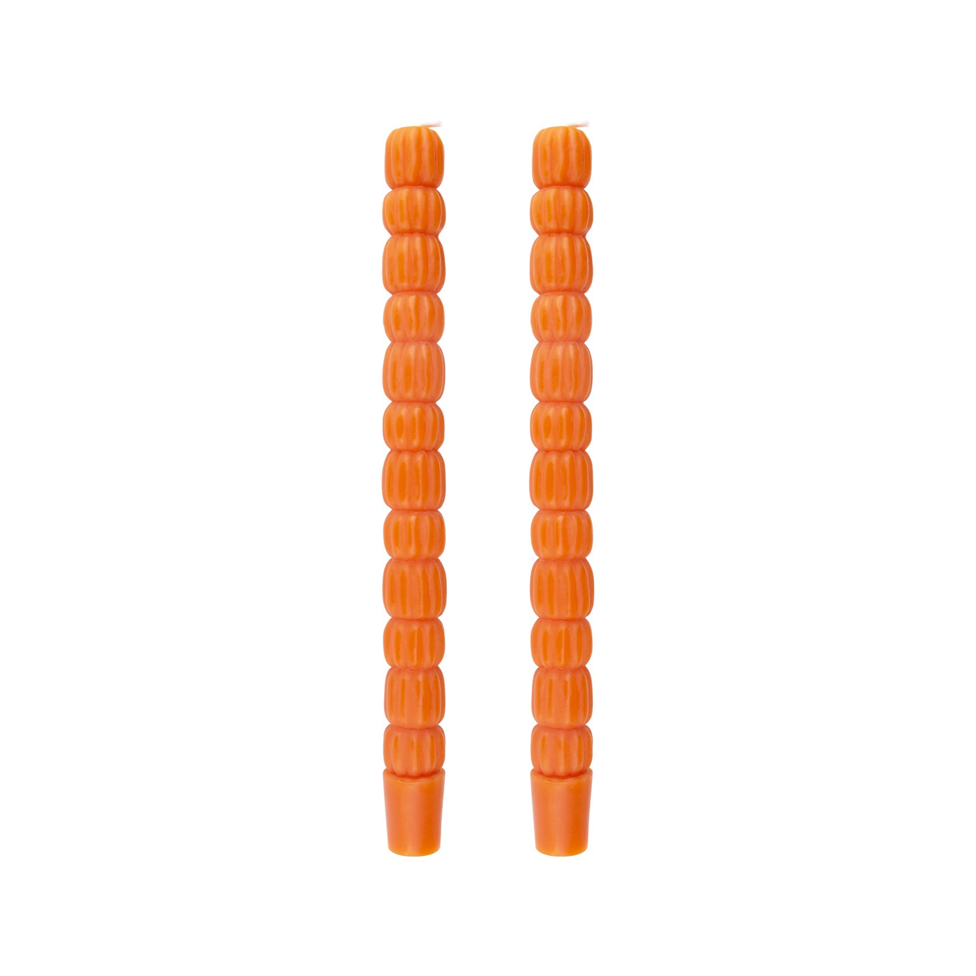 slide 2 of 3, 10" Pumpkin Taper Candles, 2ct. By Ashland, 2 ct