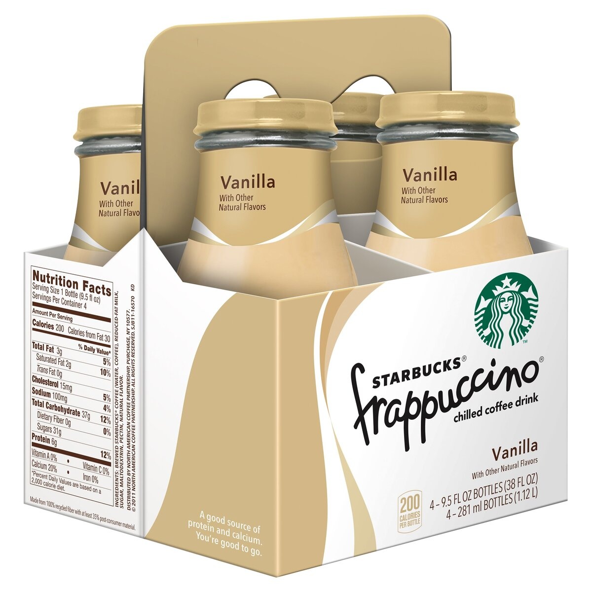 slide 2 of 2, Starbucks Frappuccino Vanilla Coffee Drink, 4 ct; 9.5 fl oz