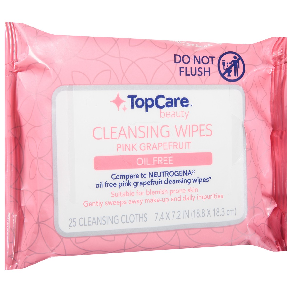 slide 7 of 10, TopCare Oil Free Cleansing Wipes Pink Grapefruit, 25 ct