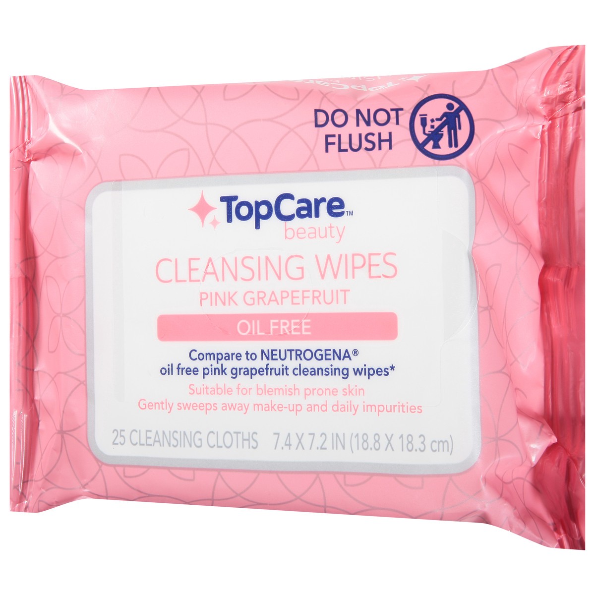 slide 2 of 10, TopCare Oil Free Cleansing Wipes Pink Grapefruit, 25 ct