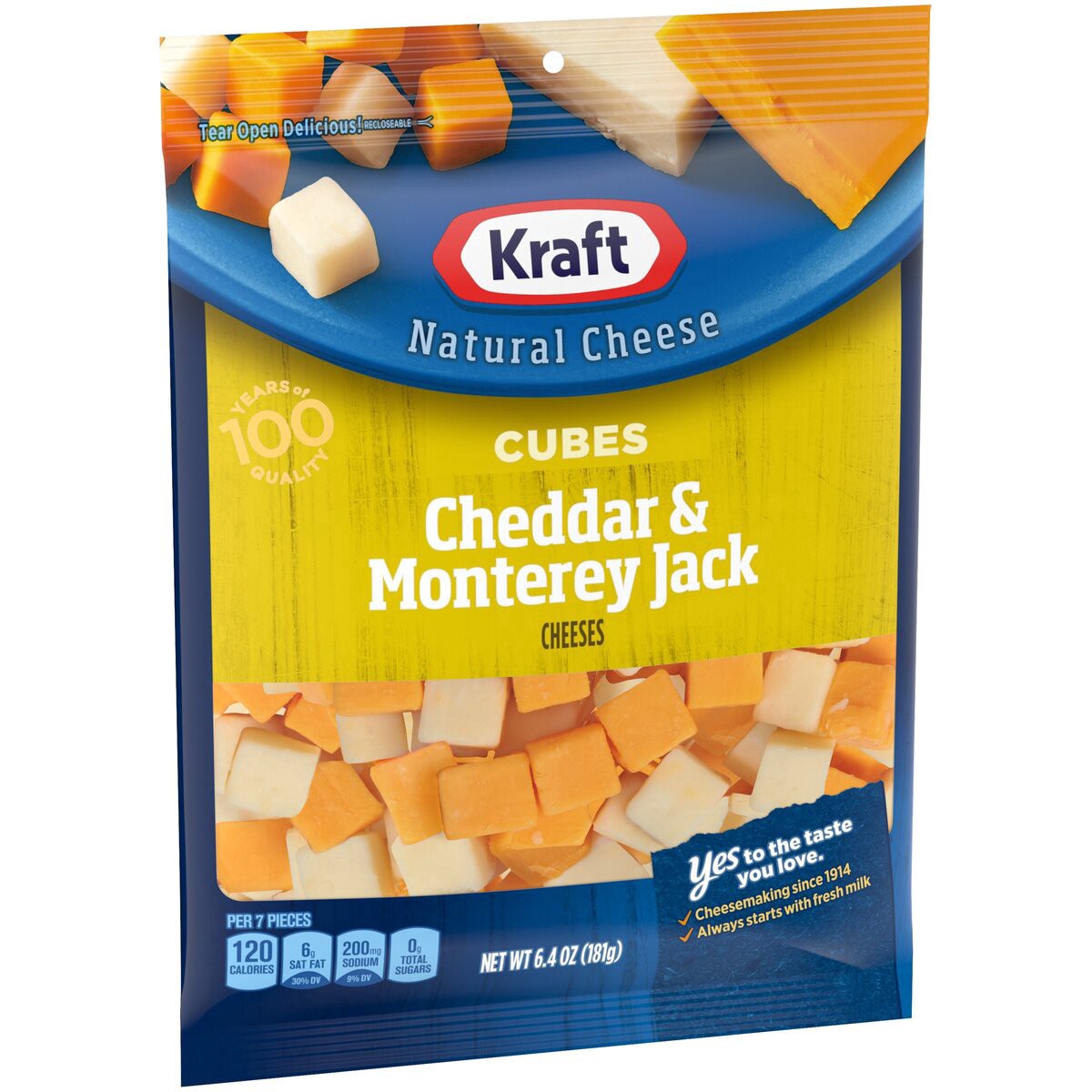 slide 8 of 13, Kraft Cheddar & Monterey Jack Cheese Cubes, 6.4 oz Bag, 6.4 oz