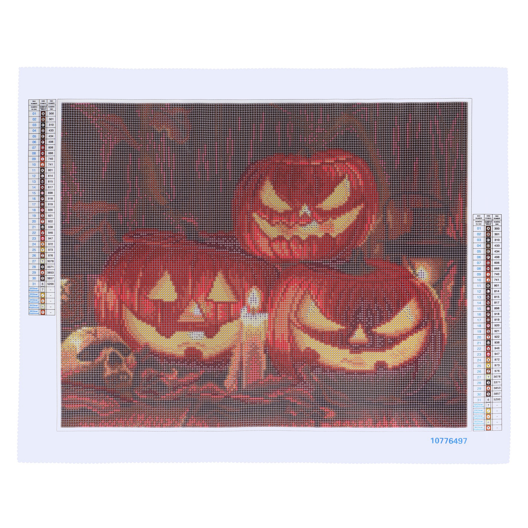 slide 4 of 4, 16" X 20" Jack-O'-Lanterns Diamond Art Kit By Make Market, 16 in x 20 in