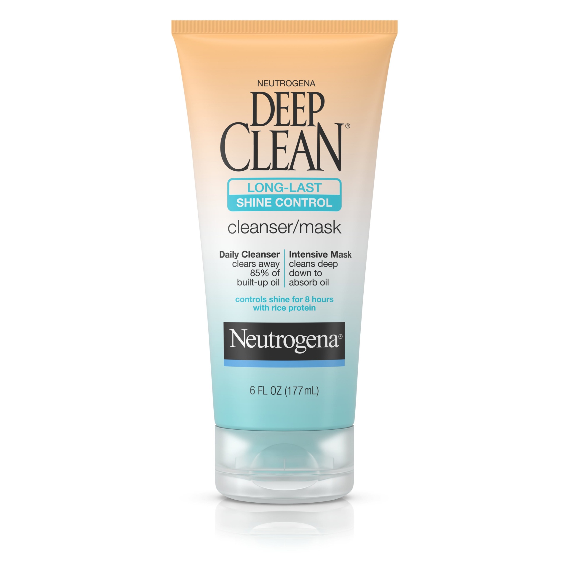 slide 1 of 1, NEUTROGENA DEEP CLEAN Long-Last Shine Control Cleanser/Mask, 6 Fl. Oz, 6 fl oz