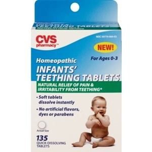 slide 1 of 1, CVS Health Homeopathic Infants' Teething Tablets, 135 ct