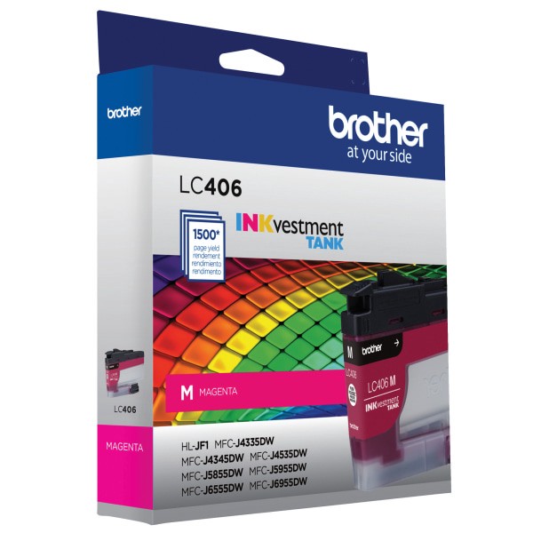 slide 4 of 10, Brother Lc406 Tank Magenta Ink Cartridge, Lc406M, 1 ct