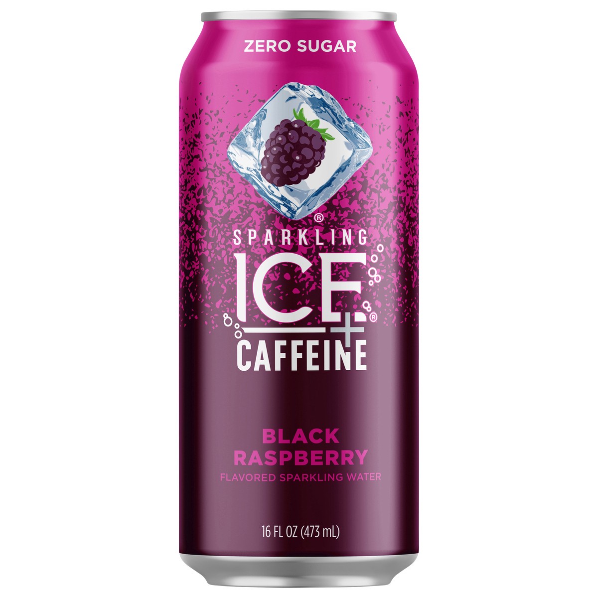 slide 1 of 4, Sparkling ICE +Caffeine Zero Sugar Black Raspberry Flavored Sparkling Water 16 fl oz, 16 oz