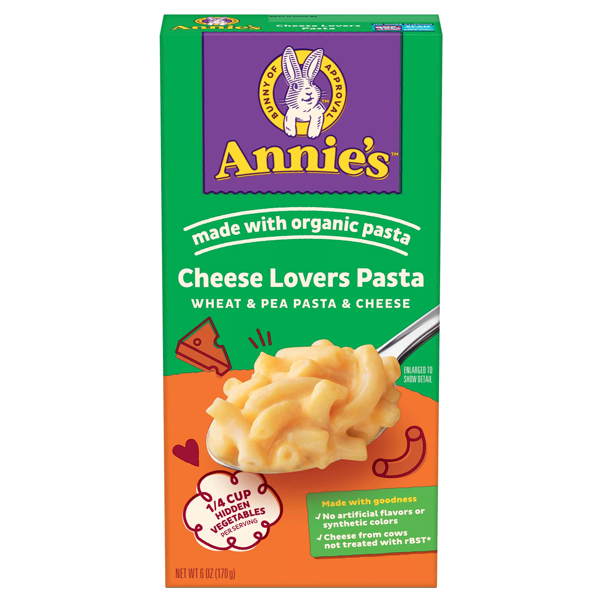 slide 1 of 1, Annie's Cheese Lovers Pasta 6 oz, 1 ct