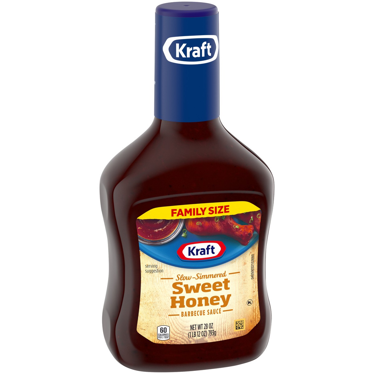 slide 7 of 9, Kraft Sweet Honey Slow-Simmered Barbecue Sauce Family Size, 28 oz Bottle, 28 oz