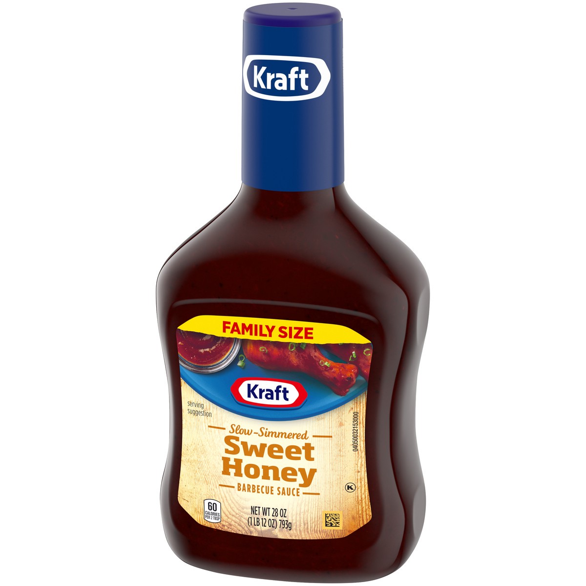 slide 3 of 9, Kraft Sweet Honey Slow-Simmered Barbecue Sauce Family Size, 28 oz Bottle, 28 oz