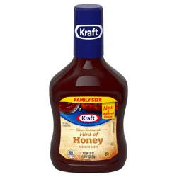 Kraft Hint of Honey Slow-Simmered Barbecue Sauce Family Size, 28 oz Bottle