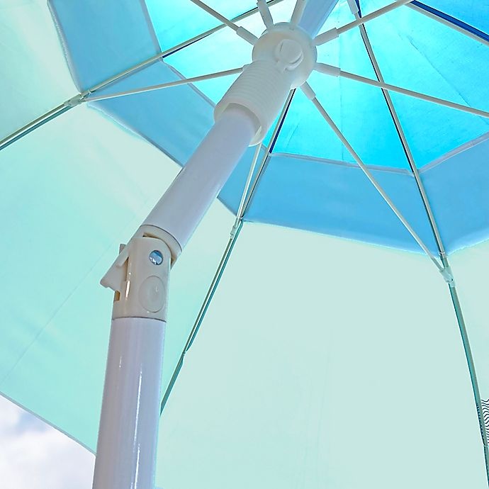 slide 4 of 5, Nautica Beach Umbrella - Blue, 7 ft