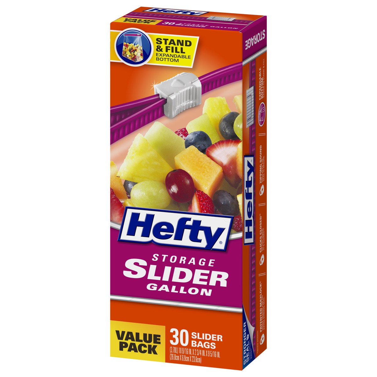 slide 6 of 9, Hefty Storage Gallon Slider Bags Value Pack 30 ea, 30 ct