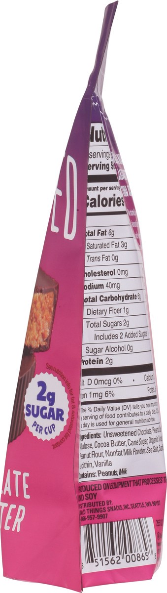 slide 7 of 9, SkinnyDipped Dark Chocolate Peanut Butter Cups, 1 ct