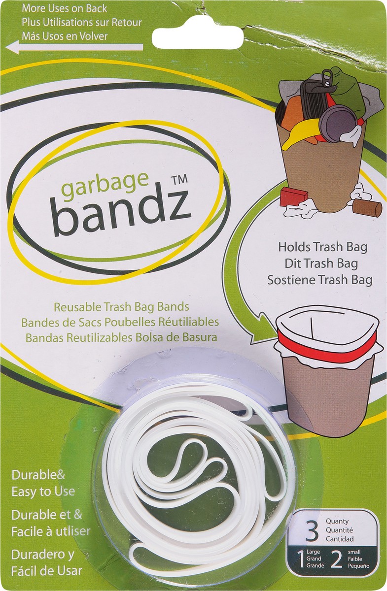 slide 9 of 12, Garbage Bandz Reusable Trash Bag Bands 3 ea, 3 ct
