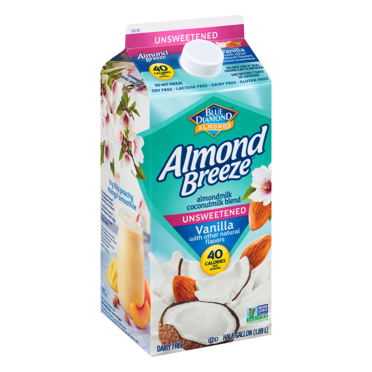 Blue Diamond Almonds Almond Breeze Unsweetened Vanilla Almond Coconut