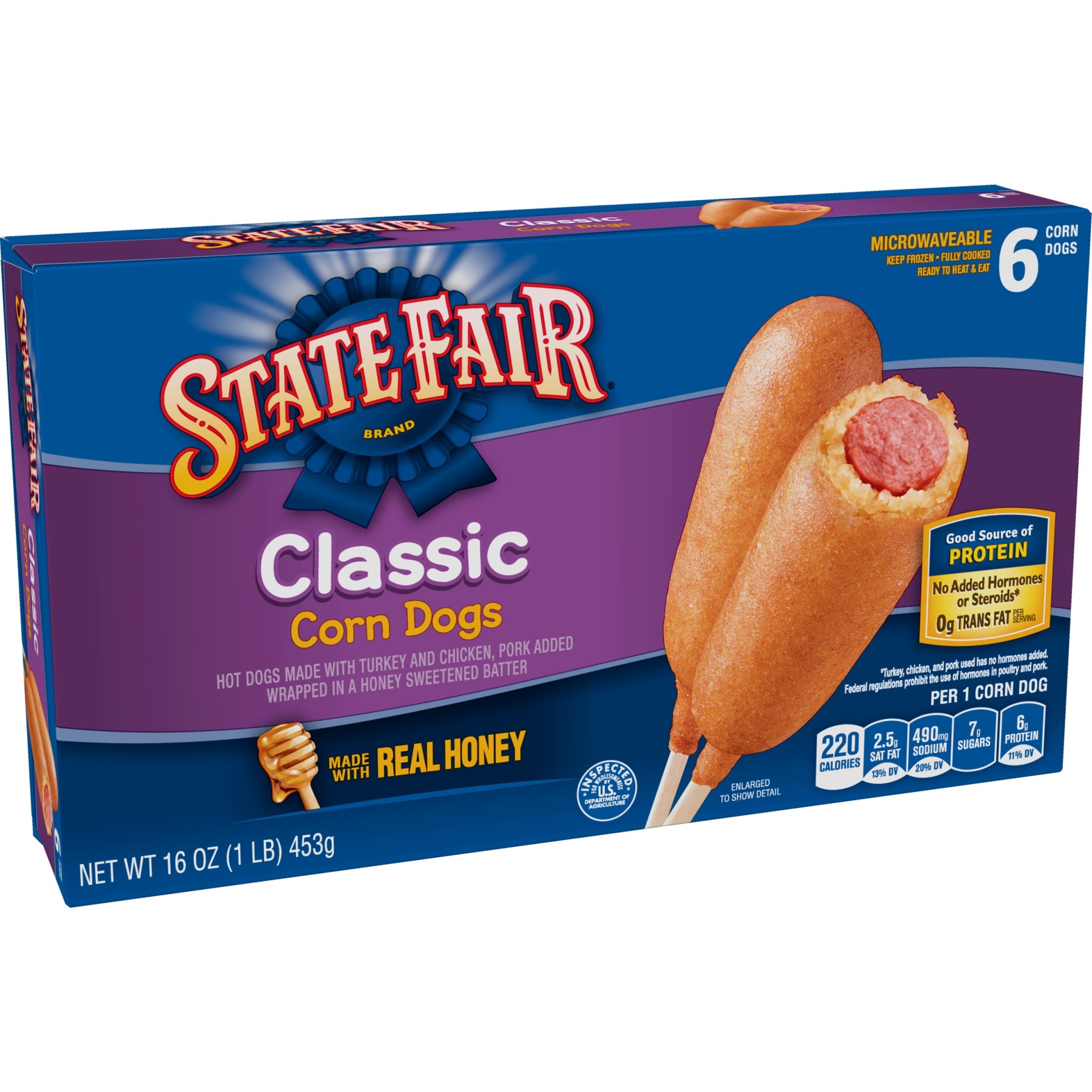 slide 1 of 7, State Fair Classic Frozen Corn Dogs - 16oz/6ct, 