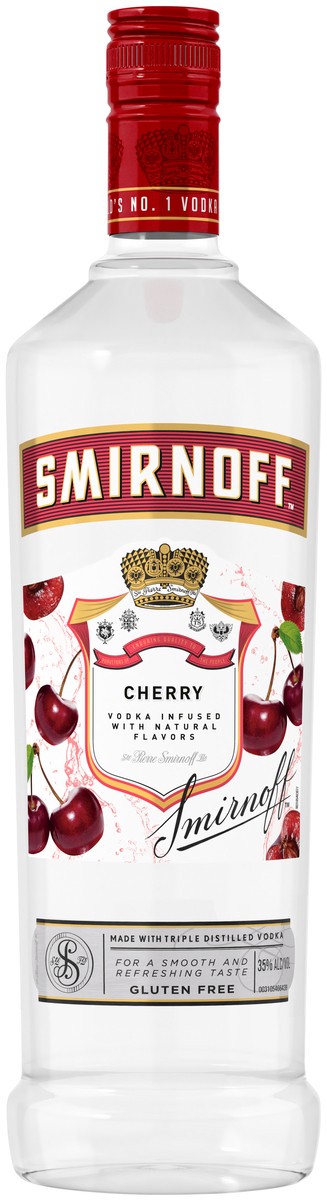 slide 1 of 4, Smirnoff Cherry Vodka, 1 l