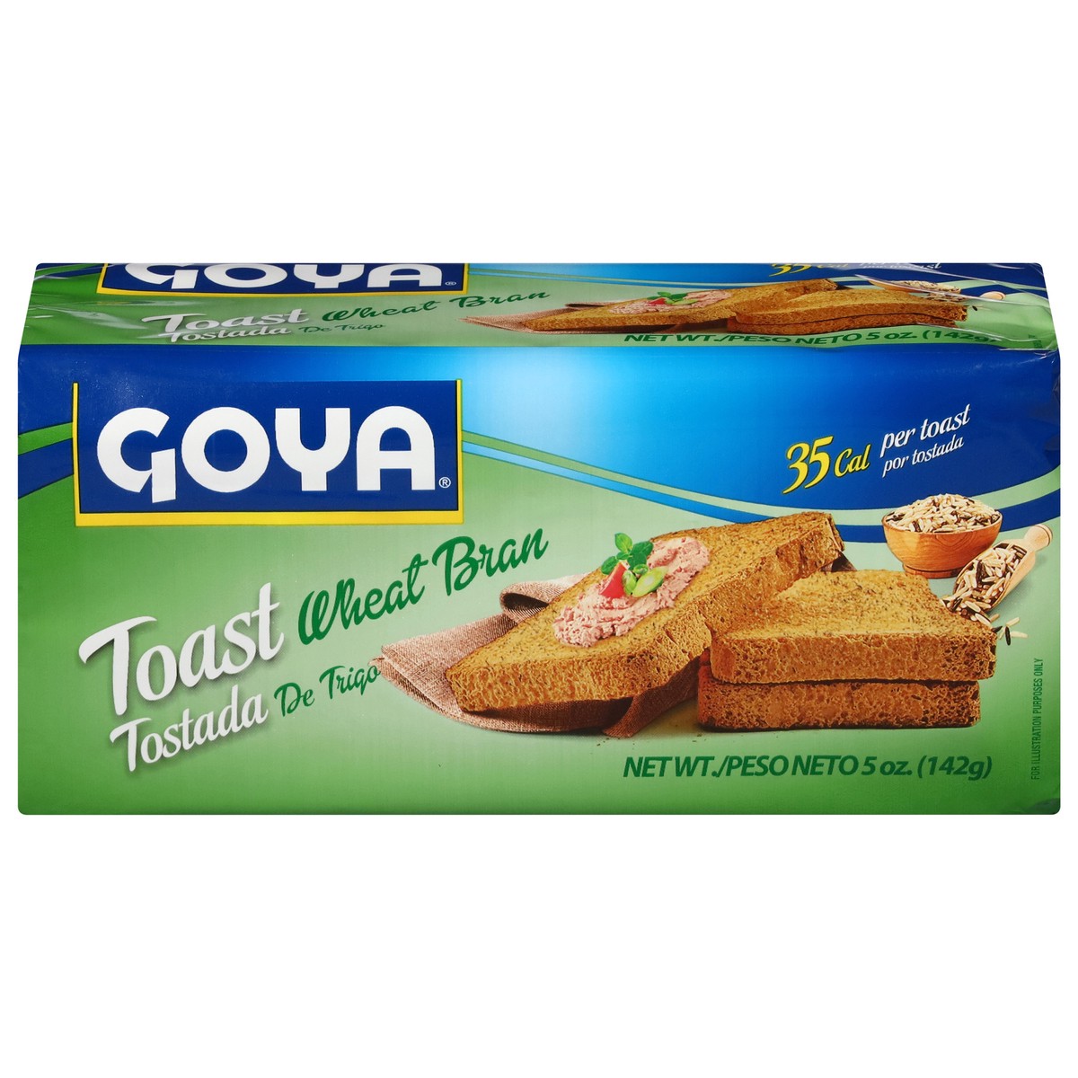 slide 1 of 9, Goya Wheat Bran Toast - 5 oz, 5 oz