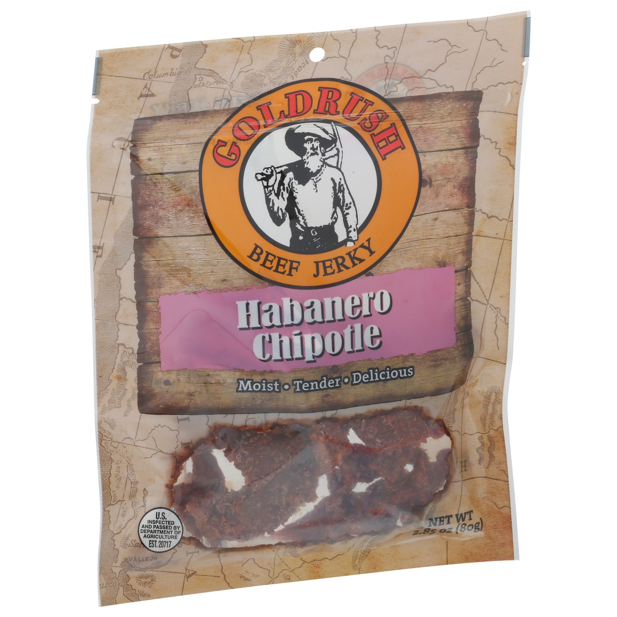 slide 6 of 9, Goldrush Habanero Chipotle Beef Jerky 2.85 oz, 2.85 oz